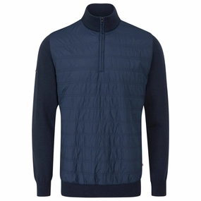 product swimming suitability product family togetherness Ping Connell 1/4 Zip Pullover - Navy