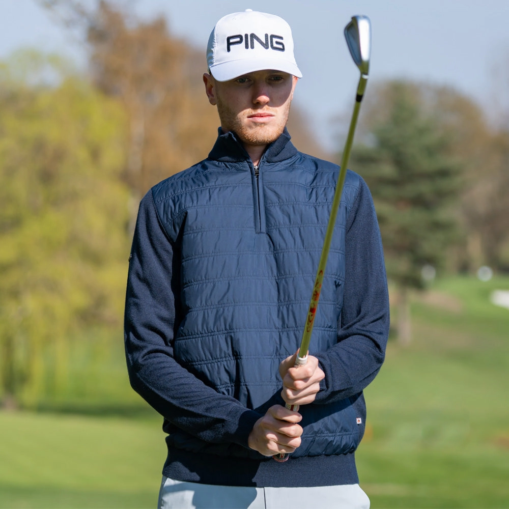 Cozy Warmth Ping Connell 1/4 Zip Pullover - Navy