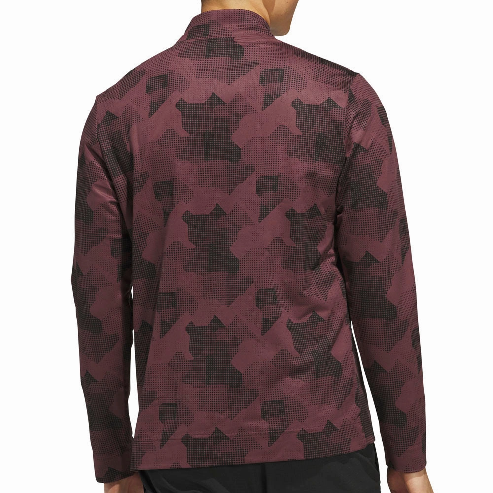 Simple Comfort adidas Go-To Printed 1/4 Zip Pullover - Aurora Ruby