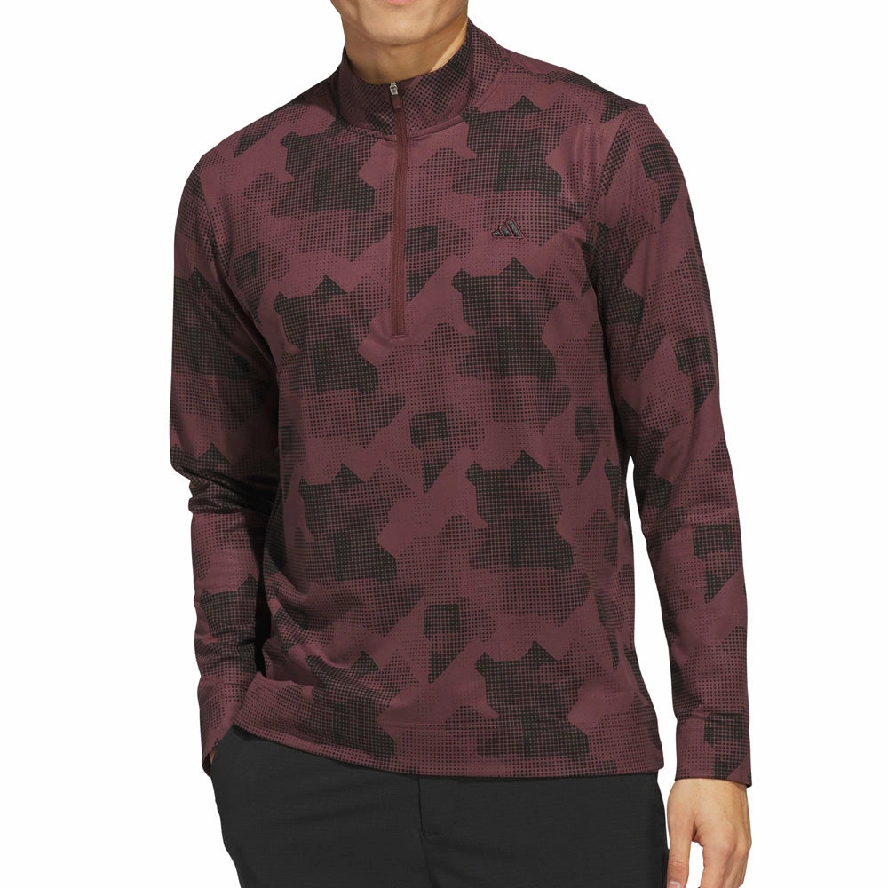 Basic Hoodie Layer Active adidas Go-To Printed 1/4 Zip Pullover - Aurora Ruby