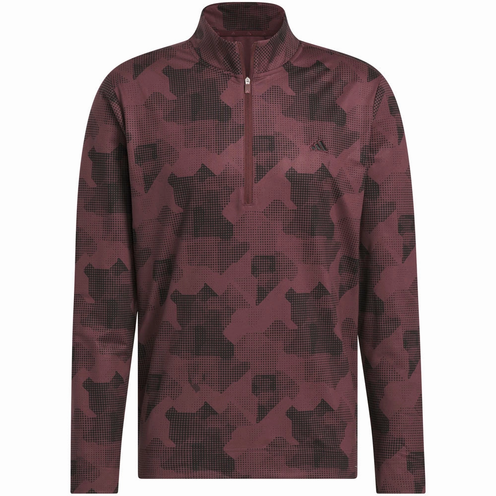 lace accents Casual Hoodie Style adidas Go-To Printed 1/4 Zip Pullover - Aurora Ruby
