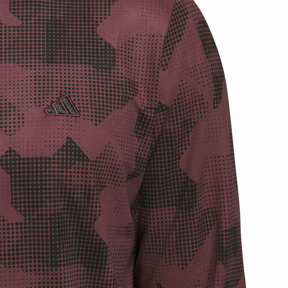 Urban Relaxed adidas Go-To Printed 1/4 Zip Pullover - Aurora Ruby