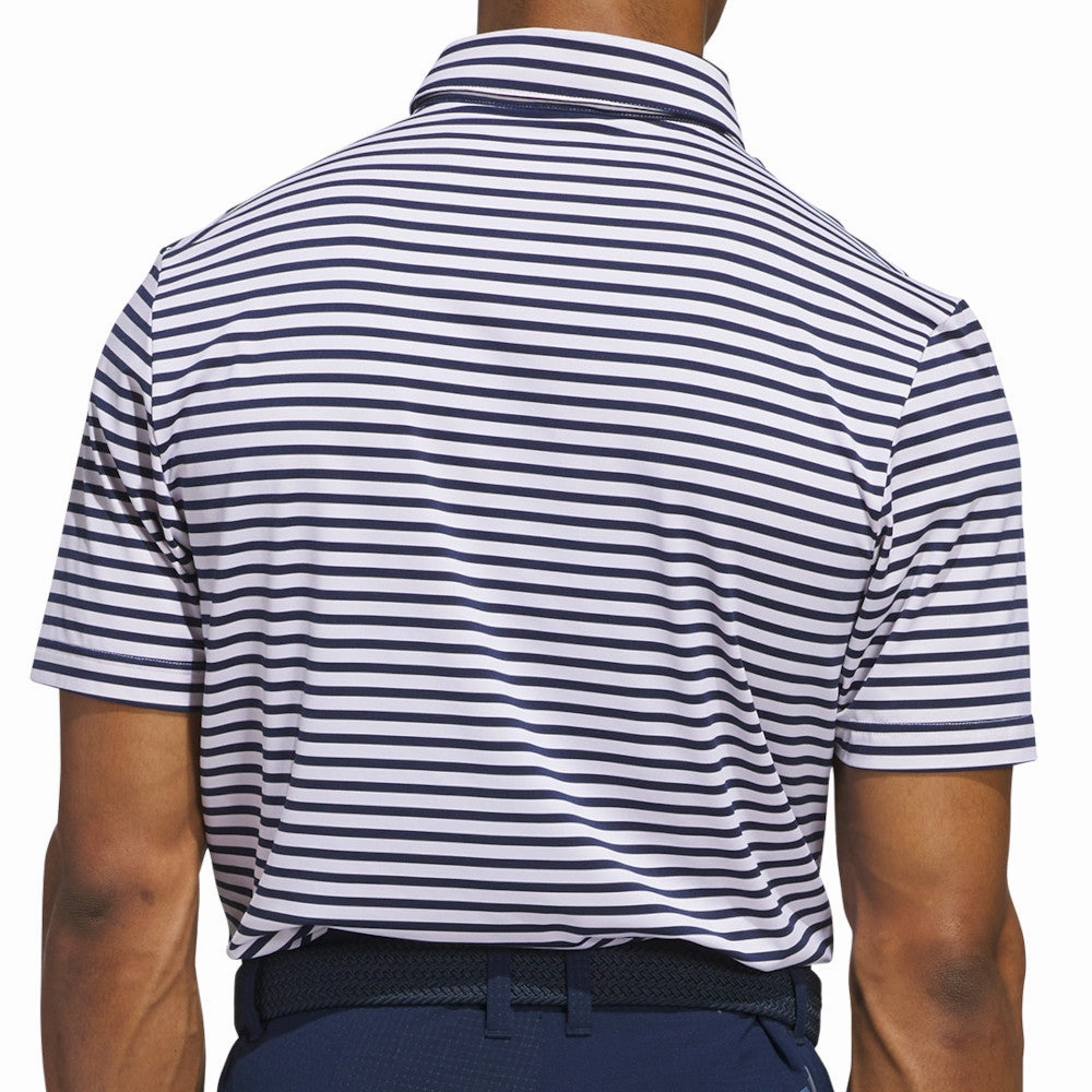 adidas Ultimate365 Stripe Polo Shirt - White/Collegiate Navy Holiday Outfit Structured silhouette