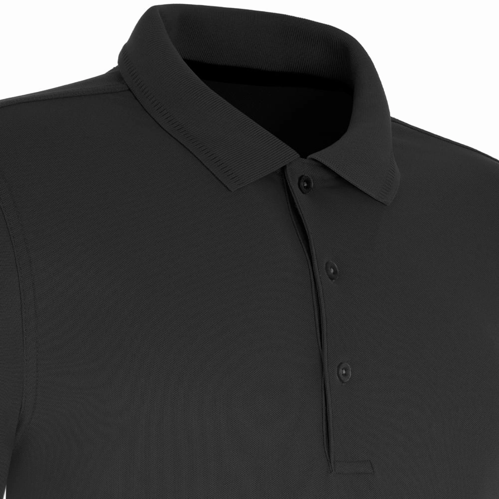 Urban Casual Simple Comfort Look ProQuip Pro Tech Plain Polo Shirt - Black