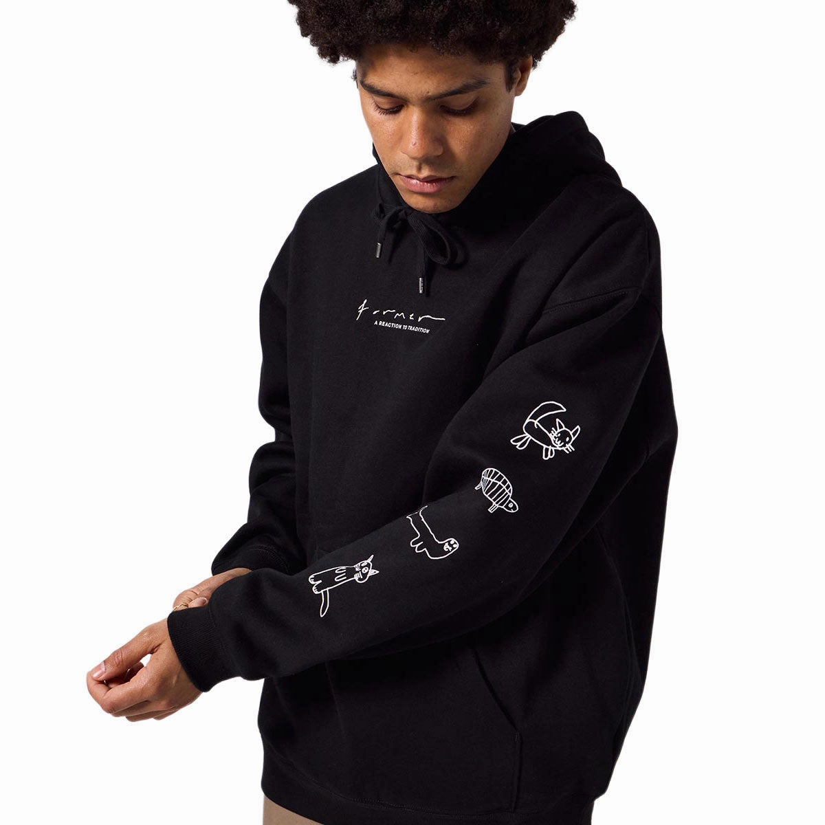 Former Rampant Hoodie - Black Street Motion Drop Shoulder Design