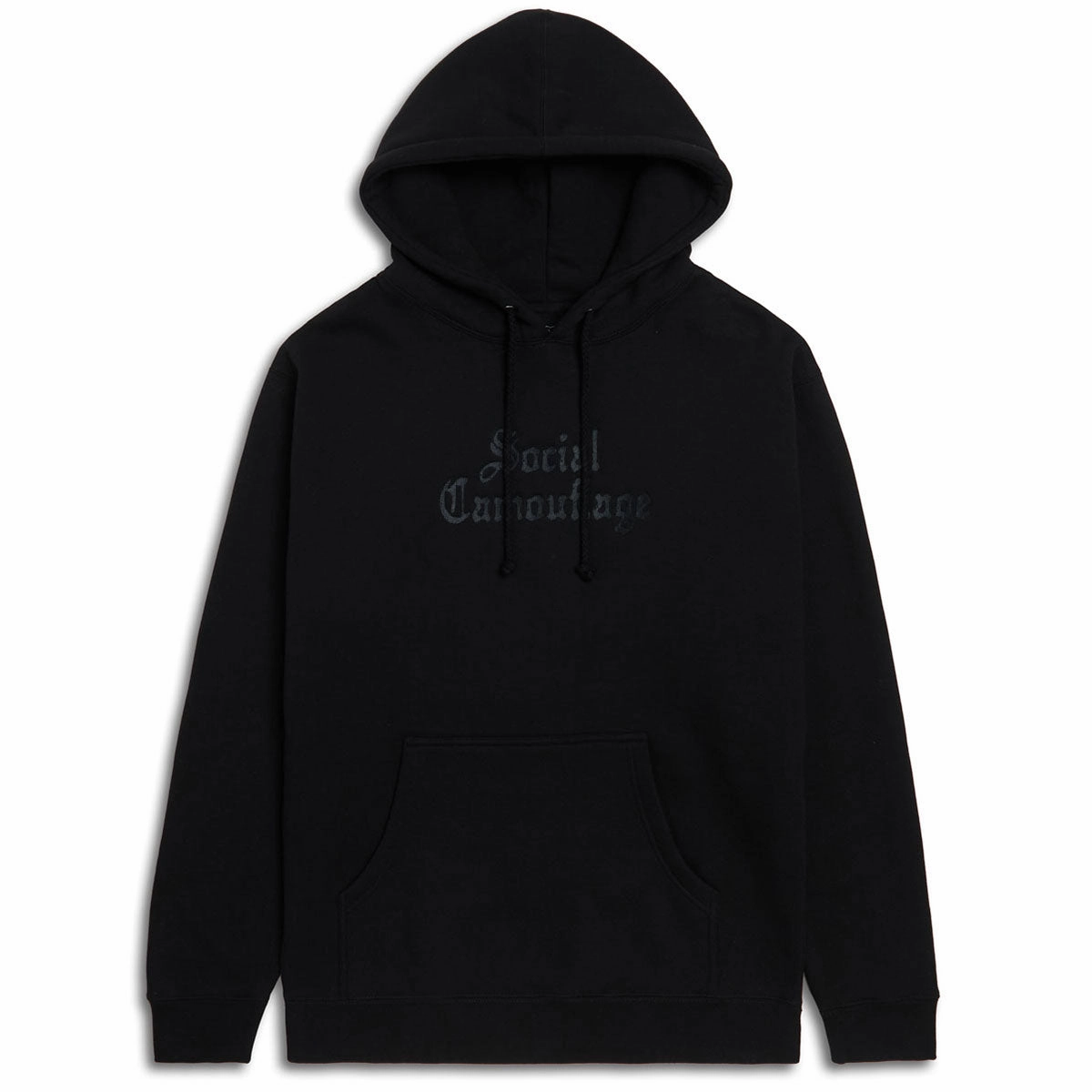 Tulle accents Premium Feel CCS Social Camouflage Embroidered Hoodie - Black