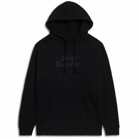 Tulle accents Premium Feel CCS Social Camouflage Embroidered Hoodie - Black