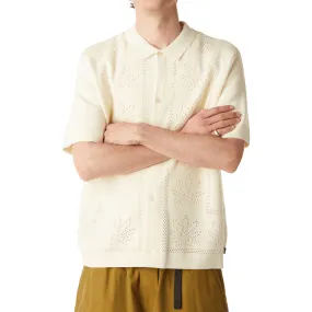 HUF Plantlife Perforated Knit Shirt - Natural Retro Vibe