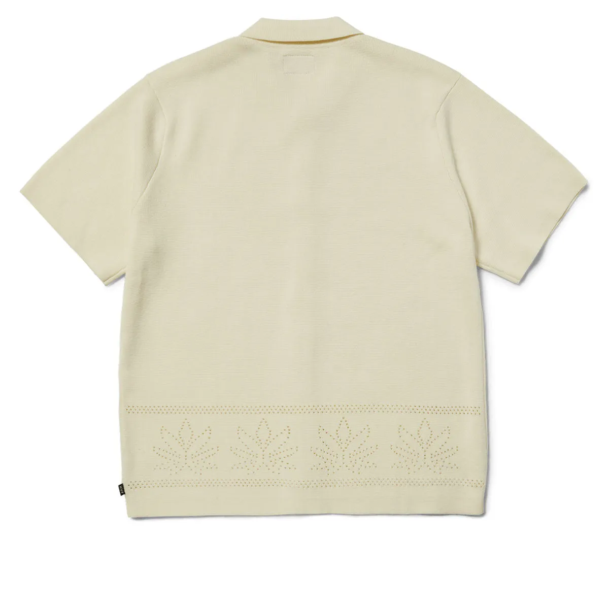 HUF Plantlife Perforated Knit Shirt - Natural Layering Essential