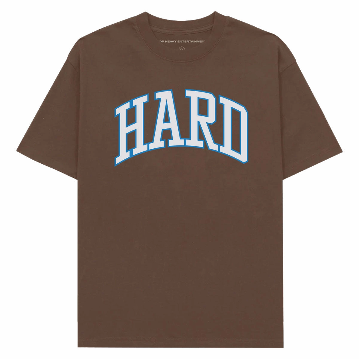 Fade Resistant Dye Breathable Wearable Top Heavy Hard T-Shirt - Brown