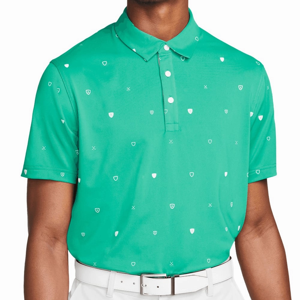 Nike Dri-FIT Player Printed Polo Shirt - Neptune Green/Brushed Silver Simple Layer