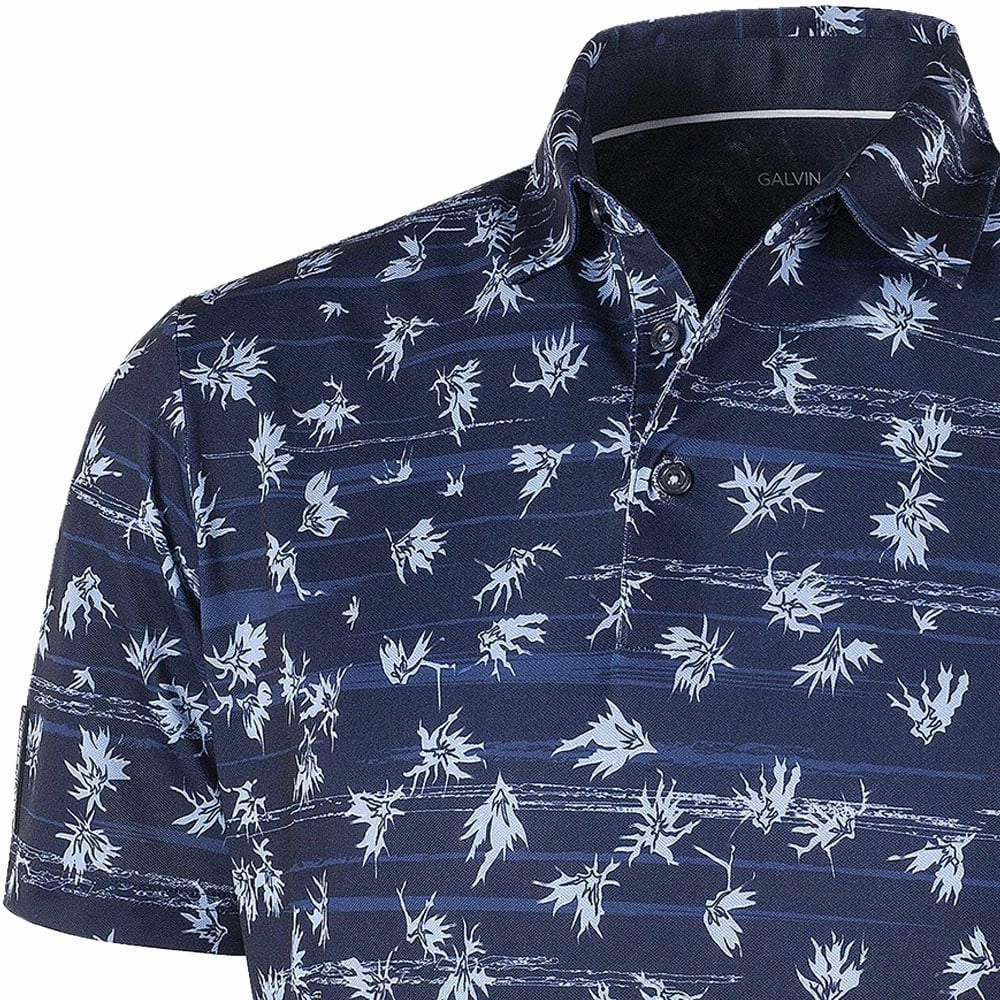 Galvin Green Malik Ventil8  Polo Shirt - Navy/Blue Bell Office Wear