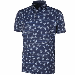 Urban Look Comfort Wearable Galvin Green Malik Ventil8  Polo Shirt - Navy/Blue Bell
