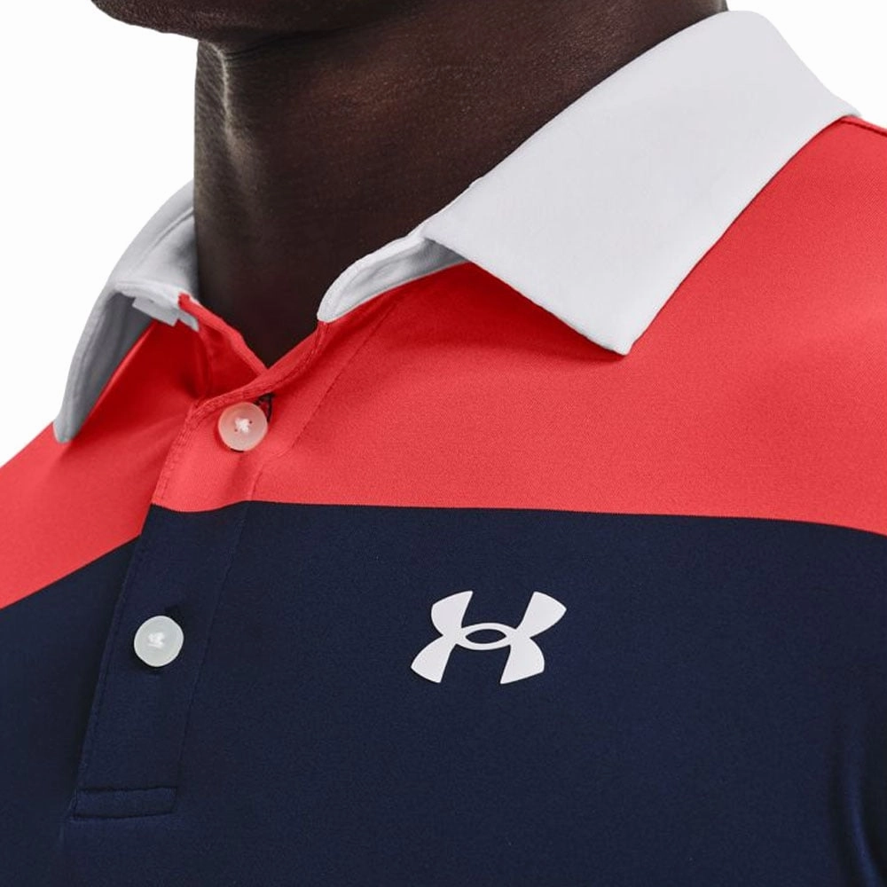 Trendy Wearable Quick Dry Material Under Armour Playoff Polo Shirt 2.0 - Rush Red/Academy