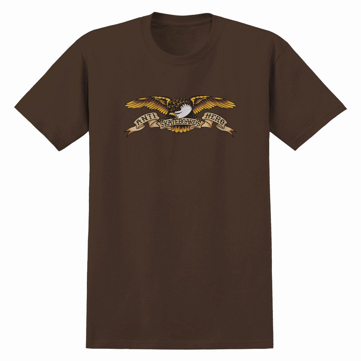 Garment Dyed Technique Anti-Hero Eagle T-Shirt - Brown/Black Multi