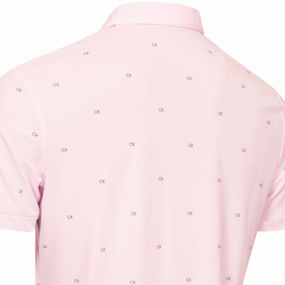 Soft Finish Cozy Feel Calvin Klein Monogram Polo Shirt - Pink