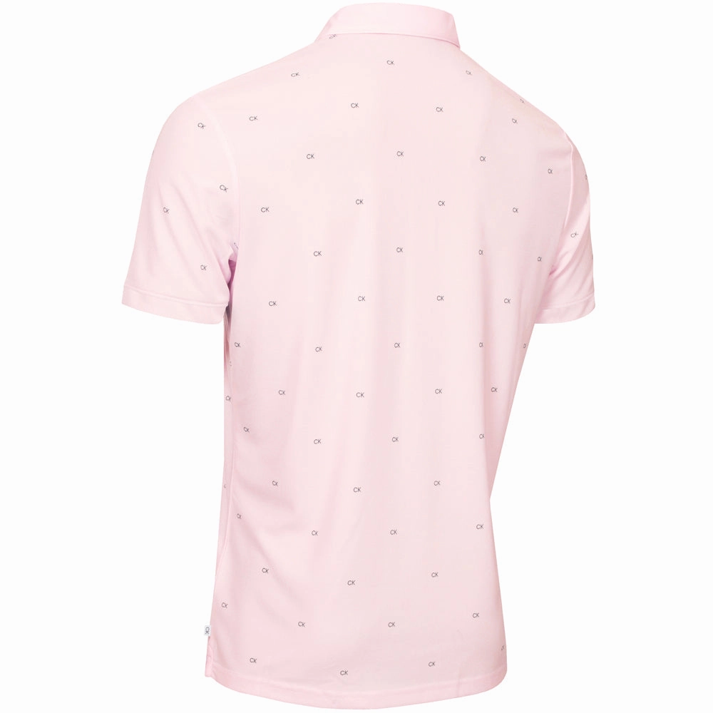 Soft Wearable Versatile Comfort Wear Calvin Klein Monogram Polo Shirt - Pink
