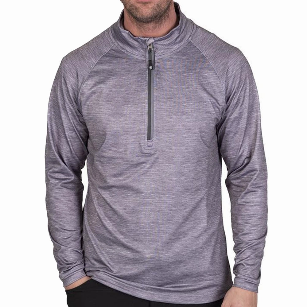 Island Green Raglan Sleeve Top Layer - Light Grey Marl/Mid Blue Urban Wear