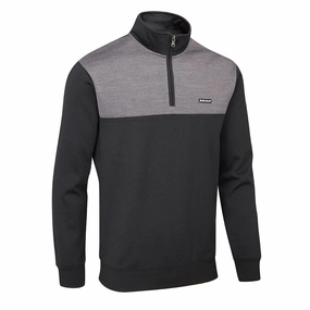 Essential Sporty Stuburt Pro-Sport Zip Neck Performance Sweater - Black