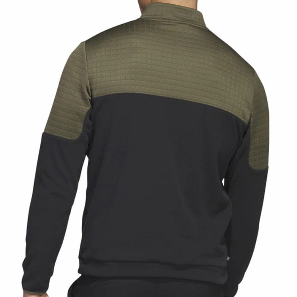 product personalized touch Bright Hue adidas DWR 1/4 Zip Pullover - Olive Strata/Black