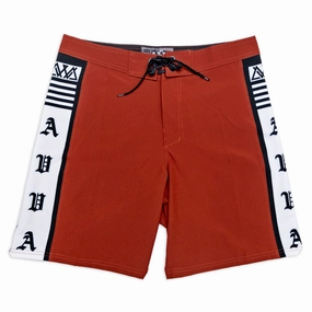 AVVA Koa 19 Boardshorts - Burgundy FlexFoamPadding Relax Fit