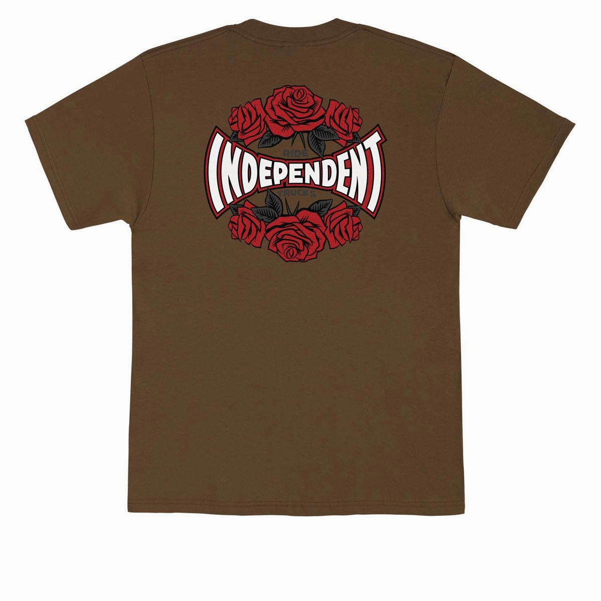 Independent Rose Span T-Shirt - Dark Chocolate Trendy Fabric All-day Comfort