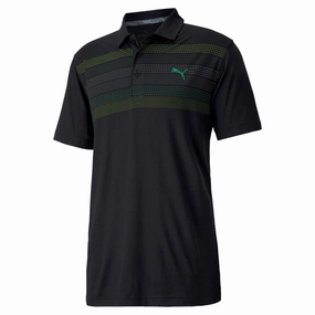 regular but not boring Printed design Puma Cloudspun Road Map Polo Shirt - Puma Black