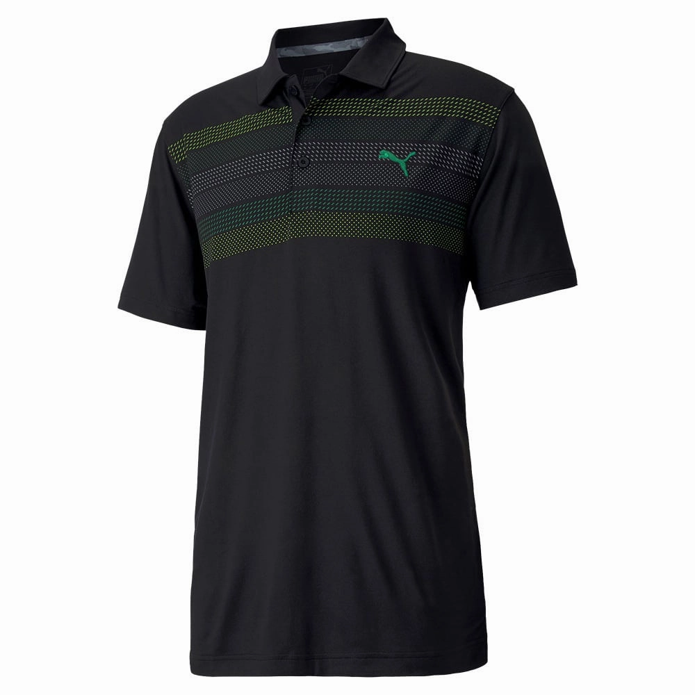 regular but not boring Printed design Puma Cloudspun Road Map Polo Shirt - Puma Black