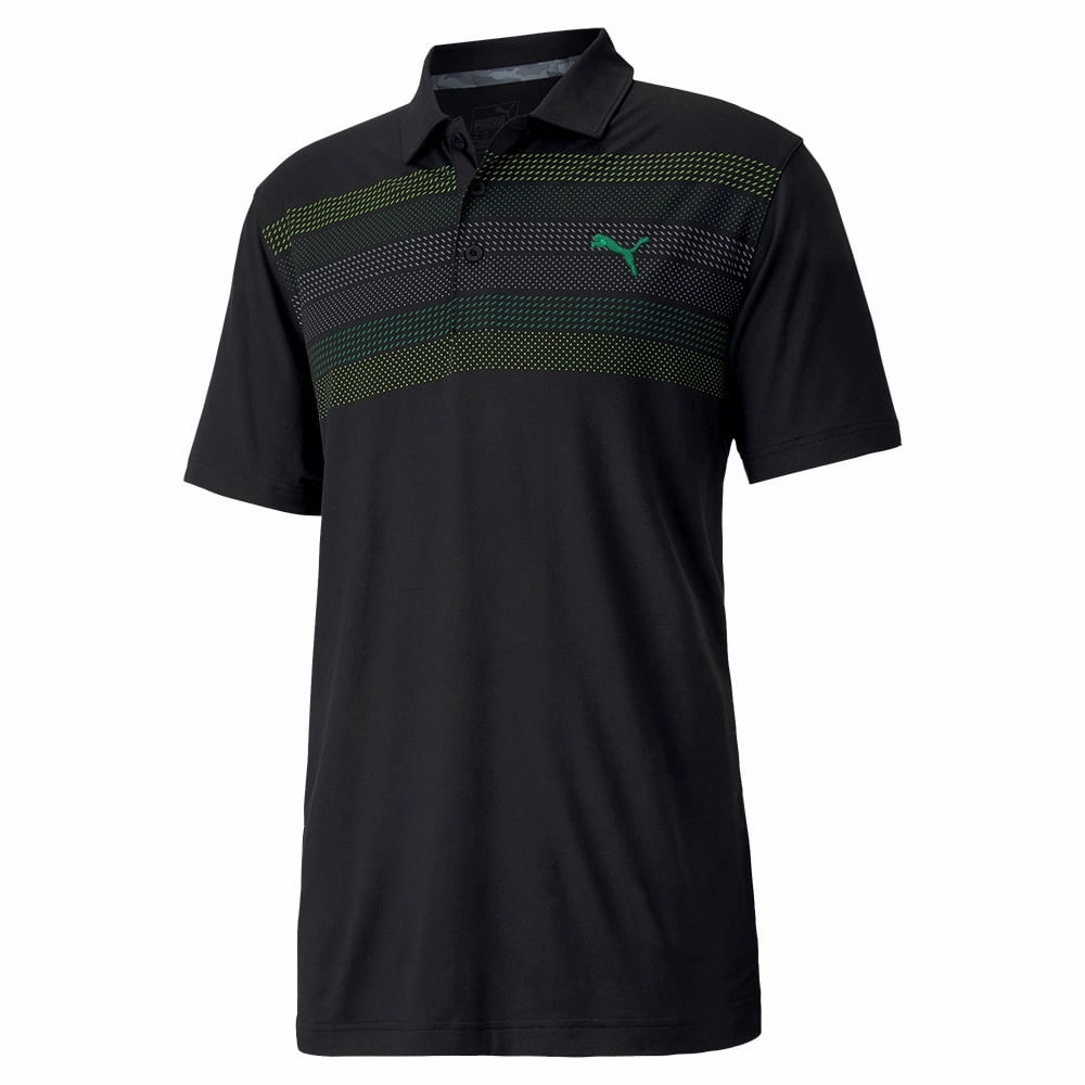 Fashion-Forward Look Puma Cloudspun Road Map Polo Shirt - Puma Black