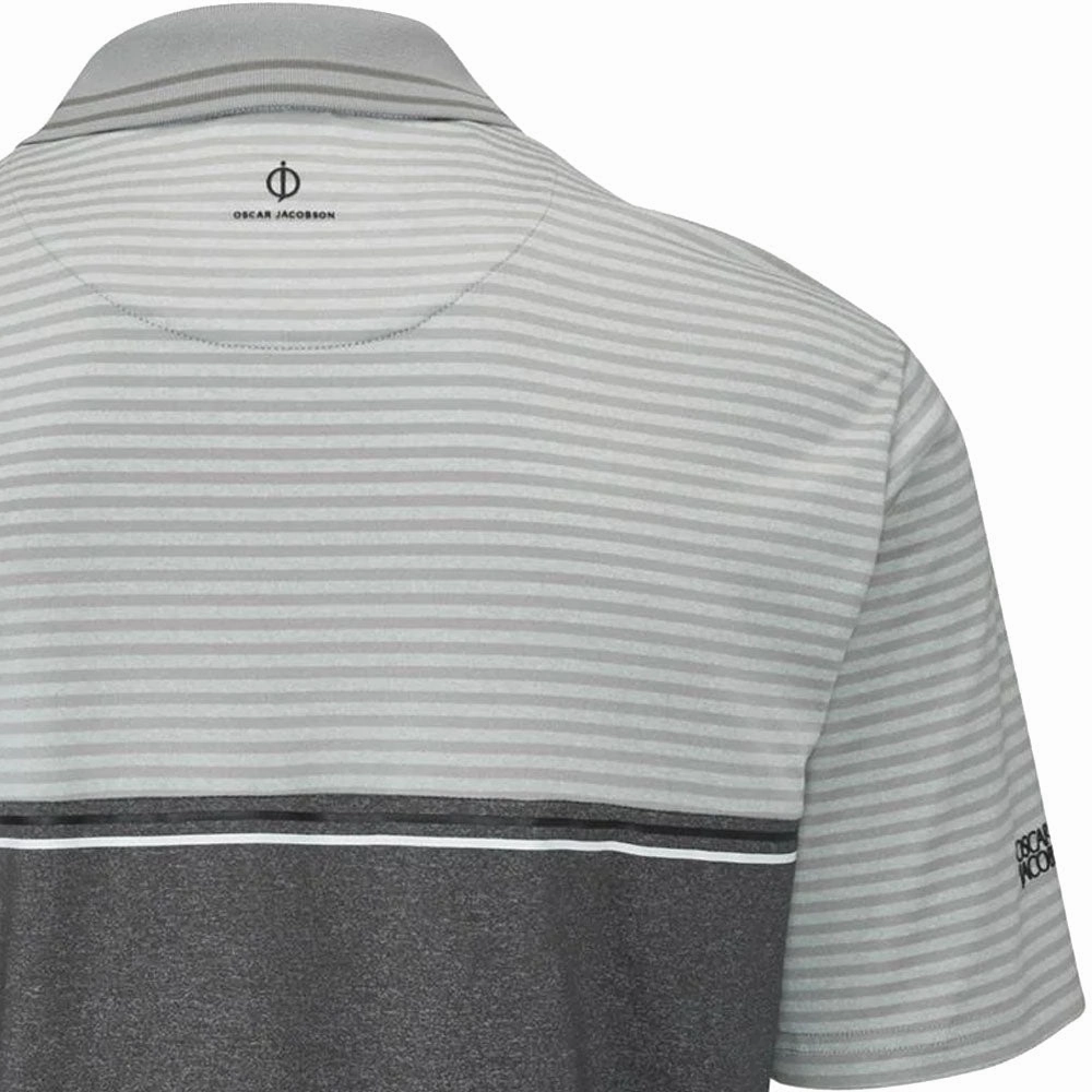Oscar Jacobson Whitby Polo Shirt - Lunar Grey Marl Stylish Wearable SeamFreeShoulders