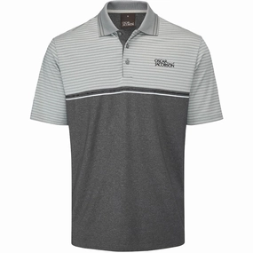 Travel Light Comfy All-Day Oscar Jacobson Whitby Polo Shirt - Lunar Grey Marl
