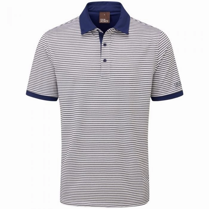 Indoor clothing Gym workout Oscar Jacobson Chester Polo Shirt - White/Navy