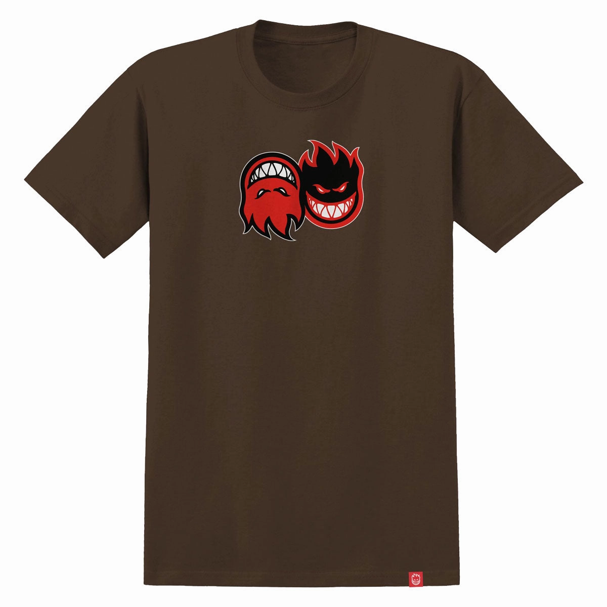semi-formal style Outdoor Activity Spitfire Eternal Fill T-Shirt - Brown/Red/White