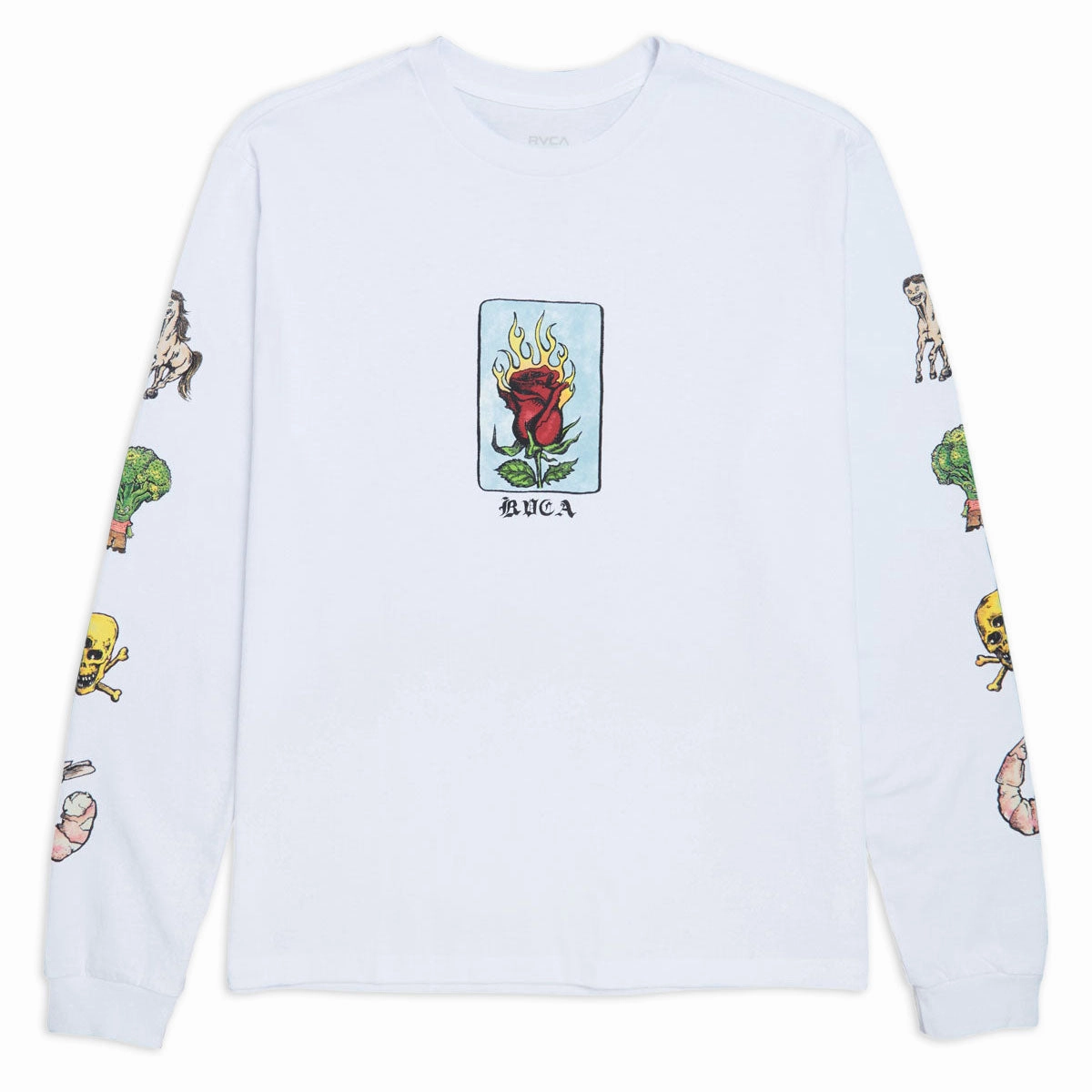 RVCA x KSL Long Sleeve T-Shirt - White Comfort Wearable Timeless Layer