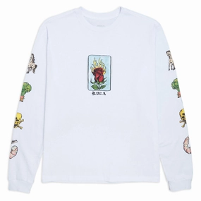 RVCA x KSL Long Sleeve T-Shirt - White Comfort Wearable Timeless Layer