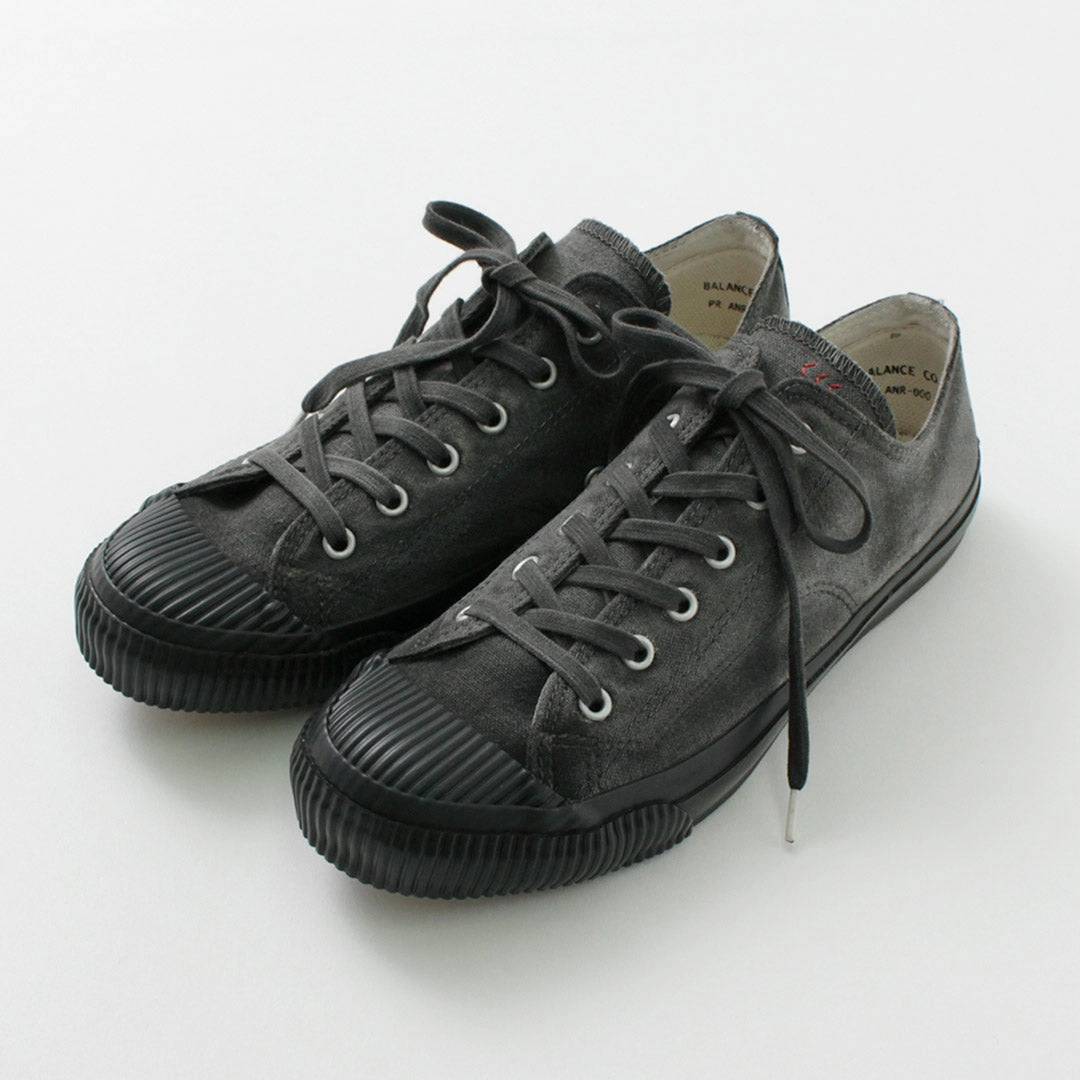 Anatomically Shaped Footbed Quick Dry Interior PRAS / Shellcap Low in Sumi Hand Dyed  sneaker
