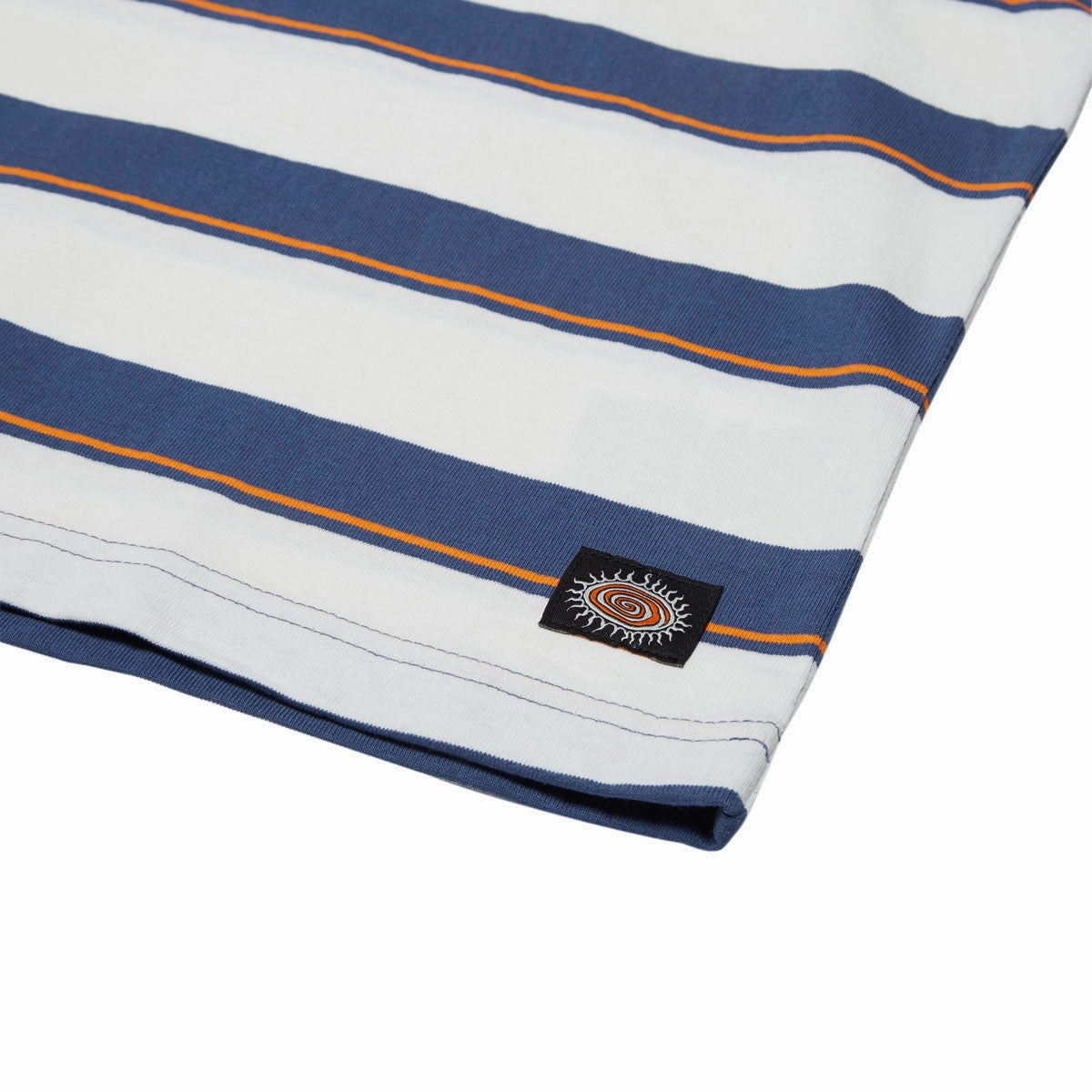 Slim Fit Cut Vans Skate Sun Swirl Ringer T-Shirt - True Navy