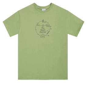 Sci-Fi Fantasy The Heros Journey T-Shirt - Pistachio soft look Versatile Piece