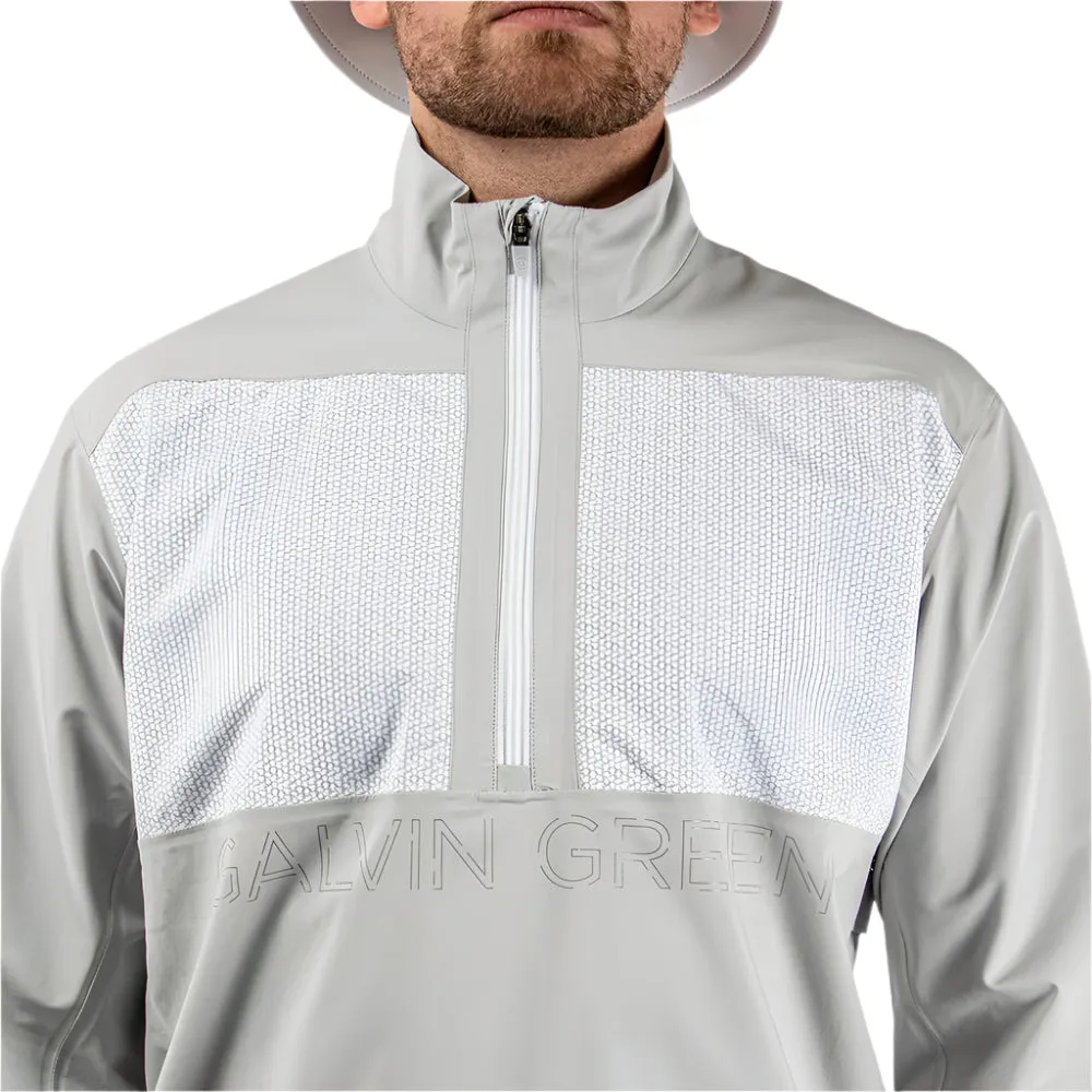 Reinforced Stitching Sporty Chic Galvin Green Ashford 1/2 Zip Gore-Tex Waterproof Jacket - Cool Grey/White