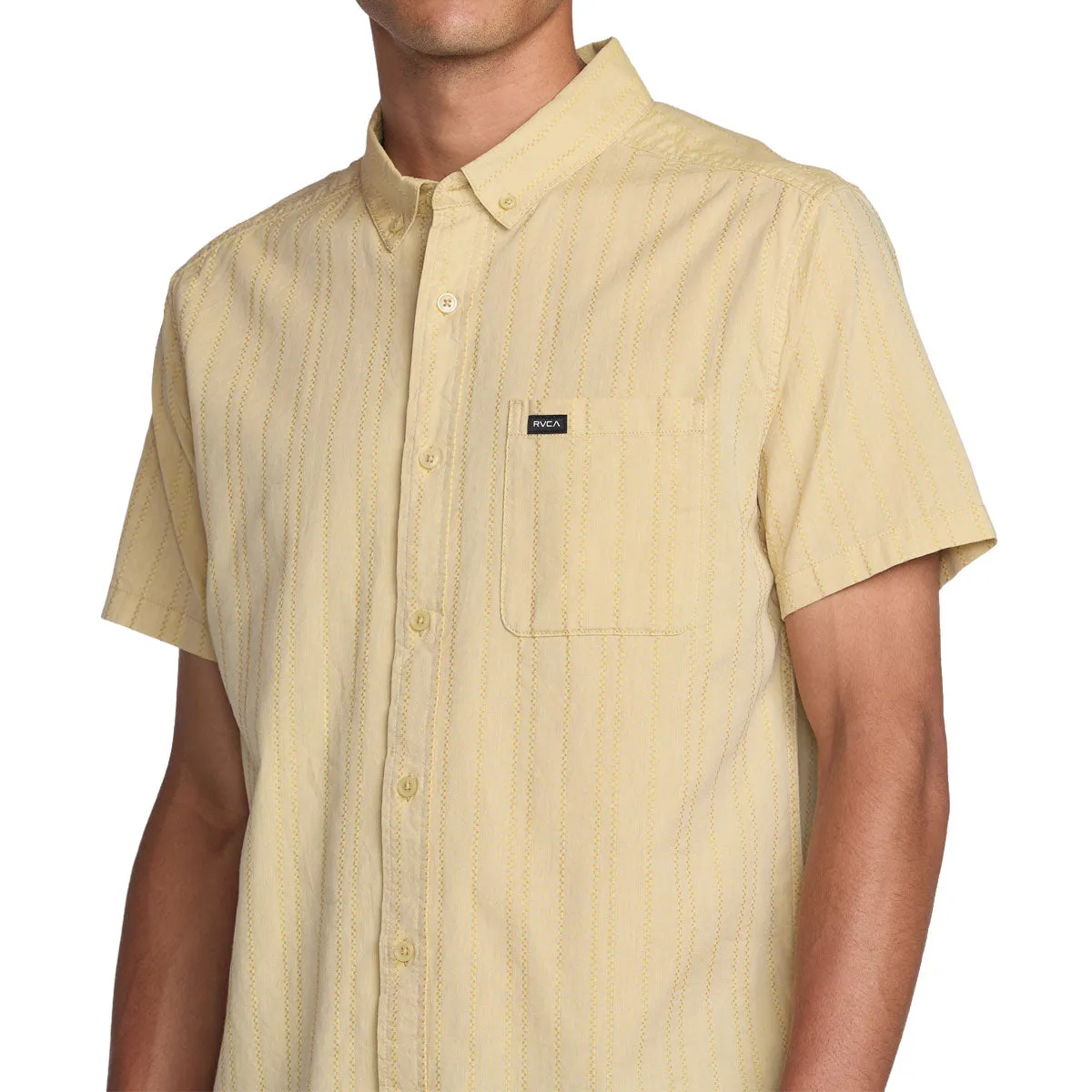 Lightweight texture RVCA Thatll Do Stripe Shirt - Natural