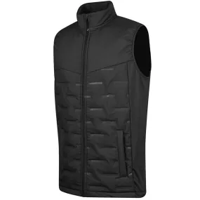 Island Green Heat Welded Padded Thermal Gilet - Black/Turquoise Flexible Hem Adjustment