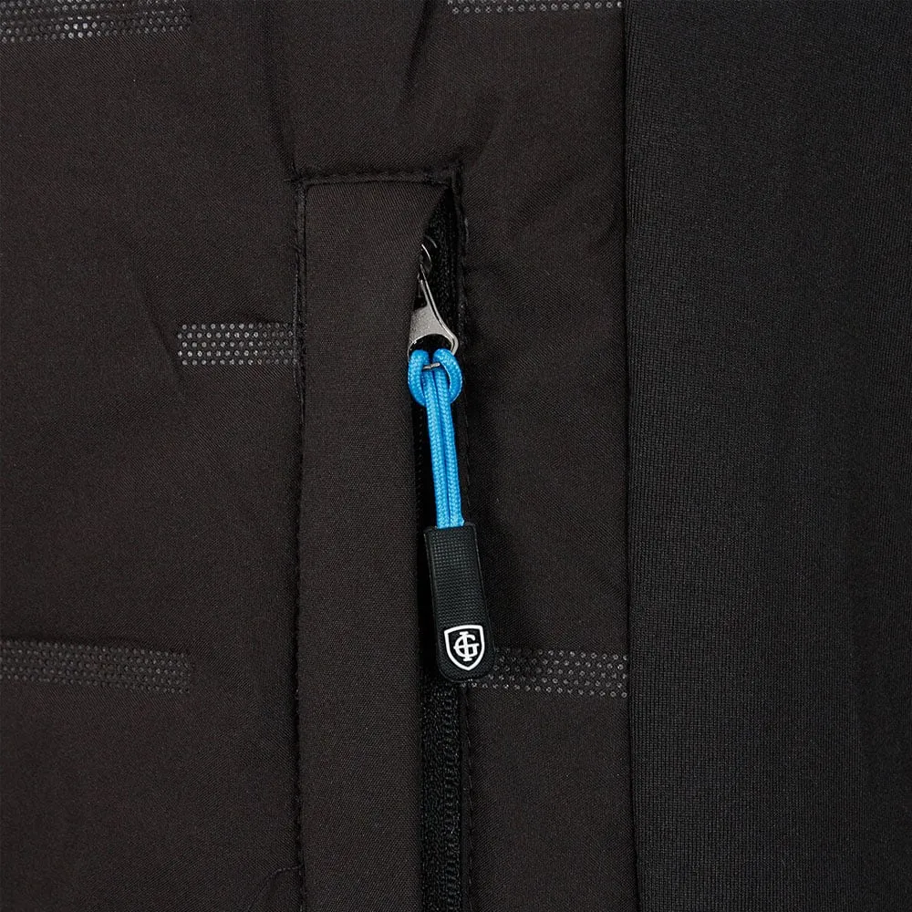 Versatile Layering Praise Island Green Heat Welded Padded Thermal Gilet - Black/Turquoise