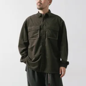 WHITE MOUNTAINEERING / Mid Gusset Sleeve Tricot Check Shirt Camouflage Style Wrinkle-Resistant