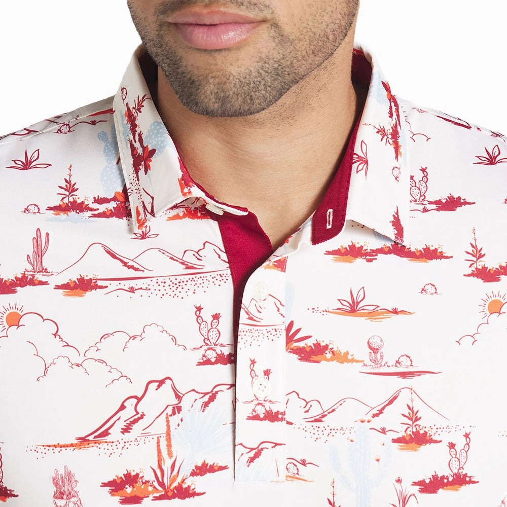 Puma MATTR Bushland Polo Shirt - Warm White/Silver Sky Cool Fit
