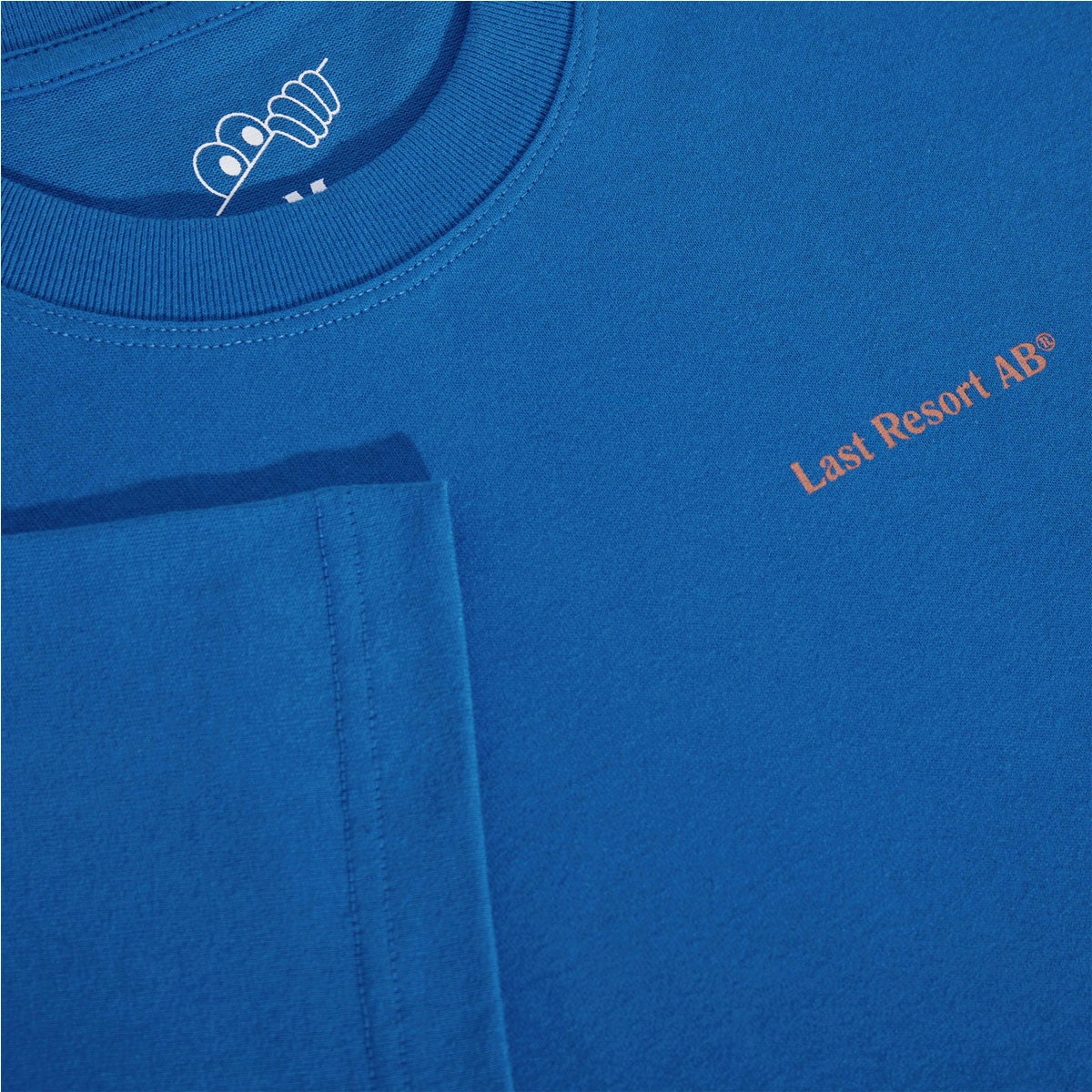 Scoop neck Last Resort AB Atlas Monogram T-Shirt - Royal Blue/Sunset Orange