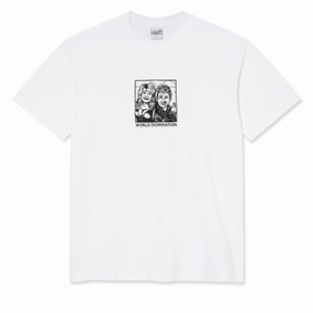 Soft Touch Texture Polar World Domination T-Shirt - White 2025