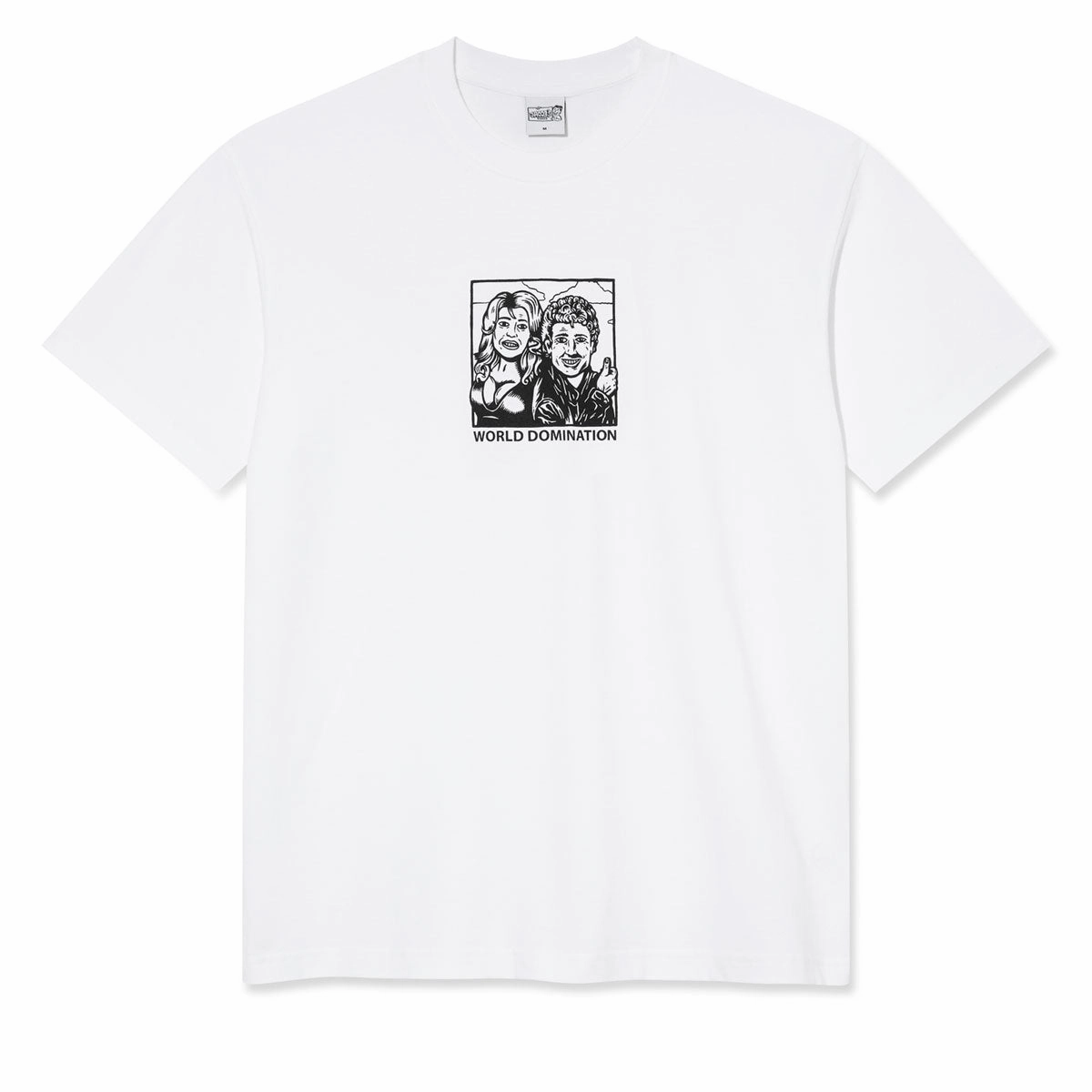 Soft Touch Texture Polar World Domination T-Shirt - White 2025