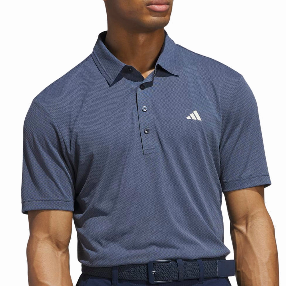 Recycled Polyester Blend adidas Ultimate365 Tour Texture LC Polo Shirt - Collegiate Navy