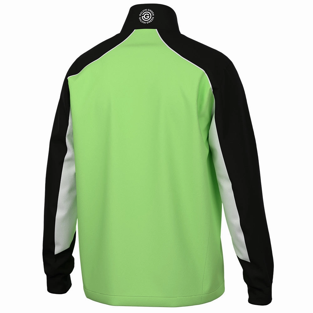 Galvin Green Laurent Windproof Pullover Jacket - Fresh Green/Black Fashion Fit Corduroy