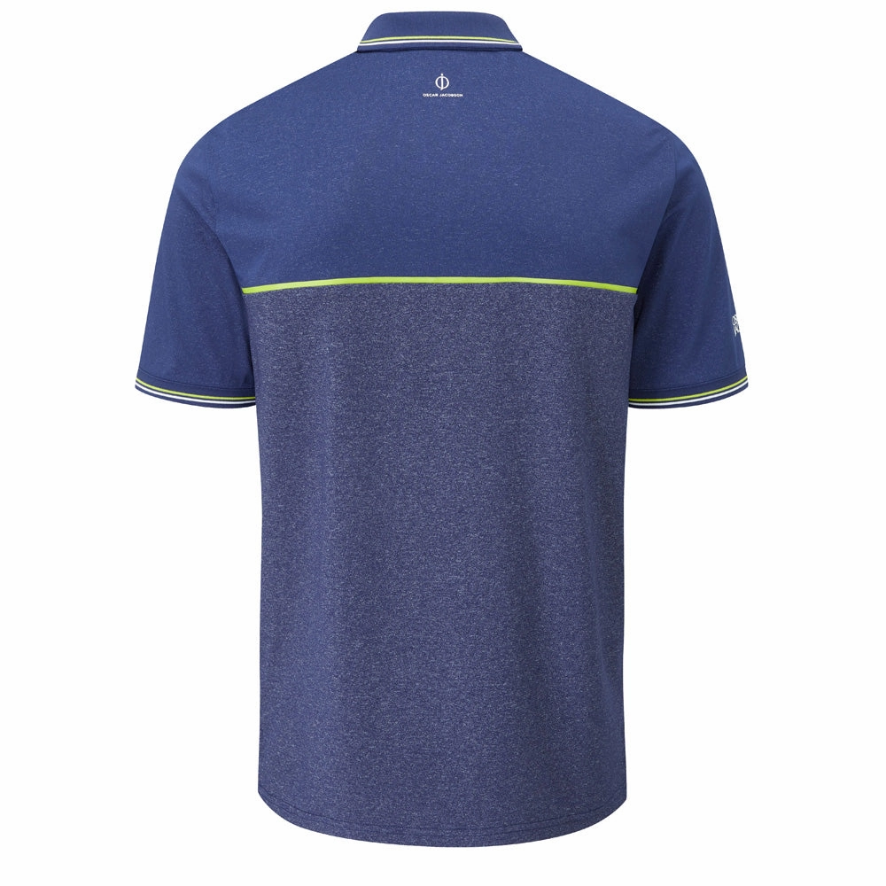 Classic Comfort Style StretchReinforcedArmholes Oscar Jacobson Belford Polo Shirt - Navy Marl
